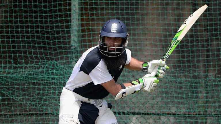 Moeen Ali in the England nets