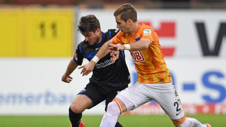 Moritz Stoppelkamp and Peter Pekarik clash