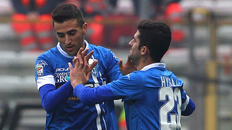 Matias Vecino celebrates after opening the scoring