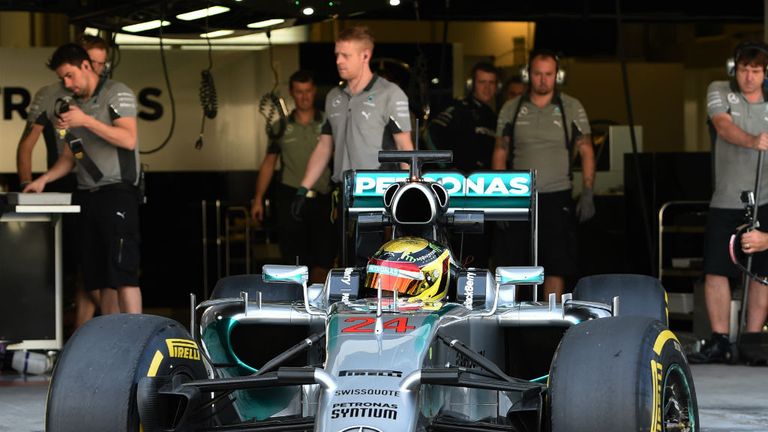 Pascal Wehrlein in action for Mercedes