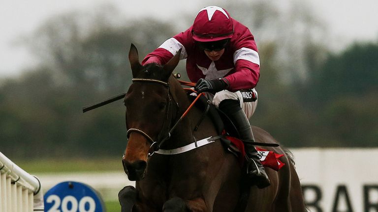 Lieutenant Colonel ridden by Bryan Cooper clears the last on their way to winning the Bar One Racing Hatton's Grace Hurdle at Fairyhouse.