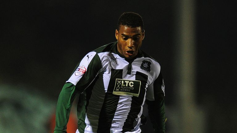 Reuben Reid of Plymouth Argyle in action during the Sky Bet League Two match against Wycombe Wanderers