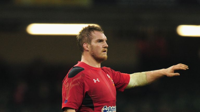 CARDIFF, WALES - NOVEMBER 16:  Wales prop Gethin Jenkins in action during his 100th cap during the International Match between Wales and Argentina at the M