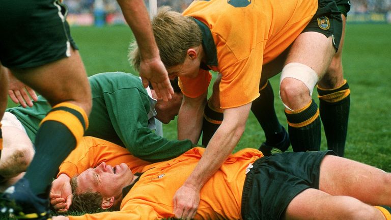 Michael Lynagh Australia try v Ireland 1991 World Cup quarter-final