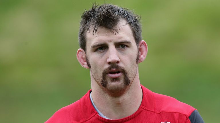 BAGSHOT, ENGLAND - NOVEMBER 13: Tom Wood looks on during the England training session held at Pennyhill Park on November 13, 2014 in Bagshot, England.  (Ph