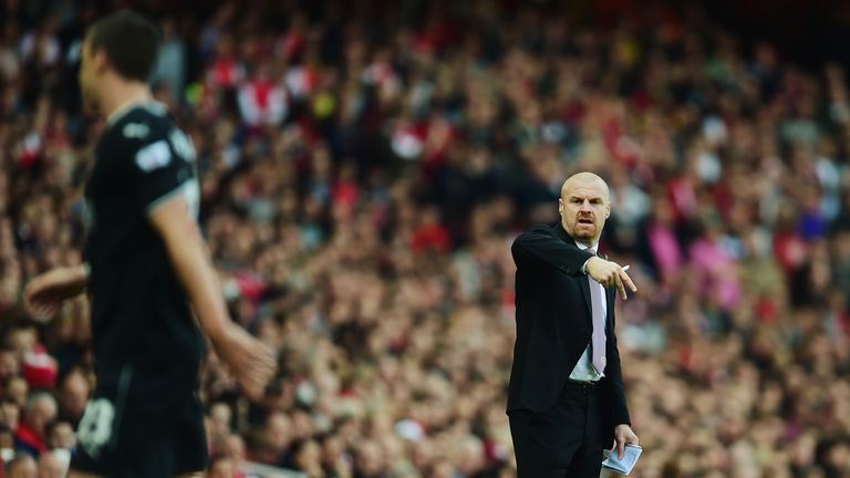 Manager Sean Dyche of Burnley during the Premier League match at Arsenal.