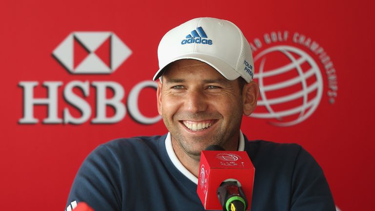 Sergio Garcia speaking at his press conference ahead of the WGC-HSBC Champions