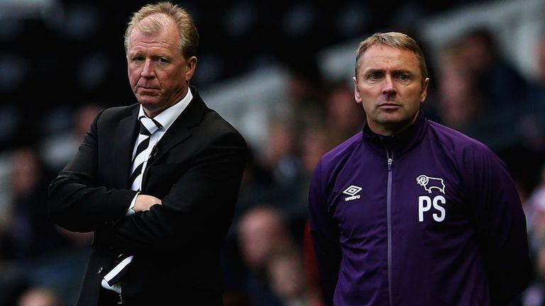 Steve McClaren, manager of Derby County and Paul Simpson, First Team Coach