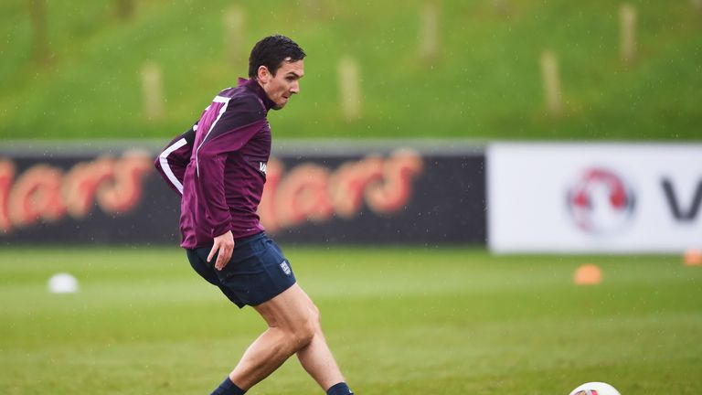 BURTON-UPON-TRENT, ENGLAND - NOVEMBER 11:  Stewart Downing in action during an England training session, ahead of the UEFA European Championship qualifier 