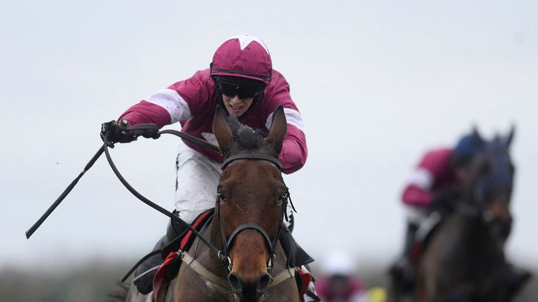 RATOATH, IRELAND - NOVEMBER 30:   Bryan Cooper riding Valseur Lido clear the last to win The Bar One Racing Drinmore Novice Steeple Chase at Fairyhouse.