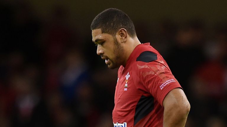 Wales' Taulupe Faletau and Alex Cuthbert dejected at the final whistle of the Dove Men Series match at the Millennium Stadium, Cardiff