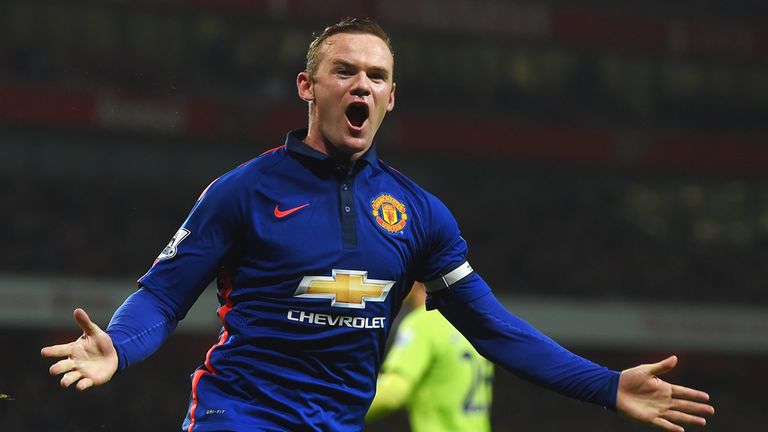 Wayne Rooney of Manchester United celebrates 