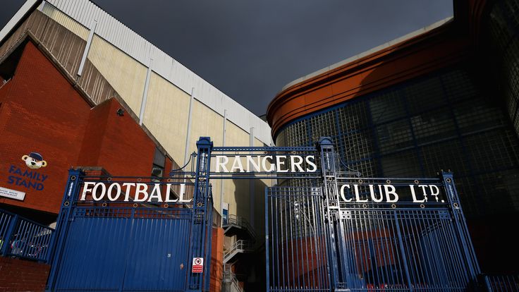 GLASGOW, SCOTLAND - OCTOBER 11:  A general view of Ibrox Stadium is seen ahead of the EURO 2016 Qualifier match between Scotland and Georgia at Ibrox Stadi