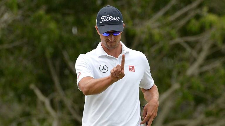 Adam Scott during the third round of the Australian PGA Championship