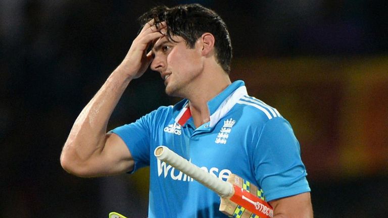 Alastair Cook during the 7th One Day International match between Sri Lanka and England at R. Premadasa Stadium on December 16, 2014 in Colombo, Sri Lanka.