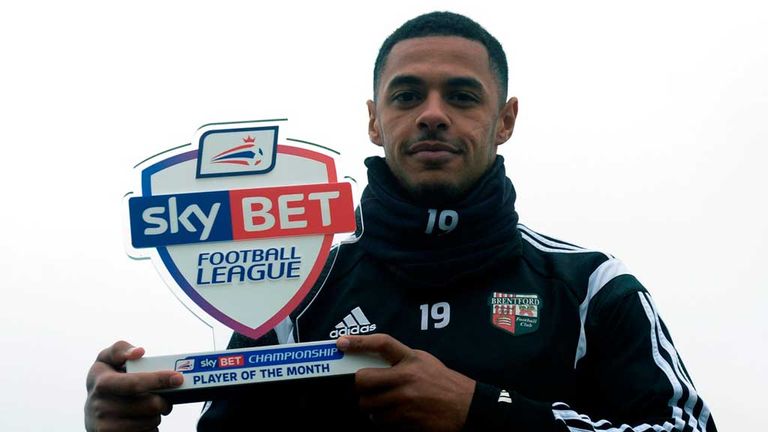 Andre Gray: Sky Bet Championship Player of the Month for November