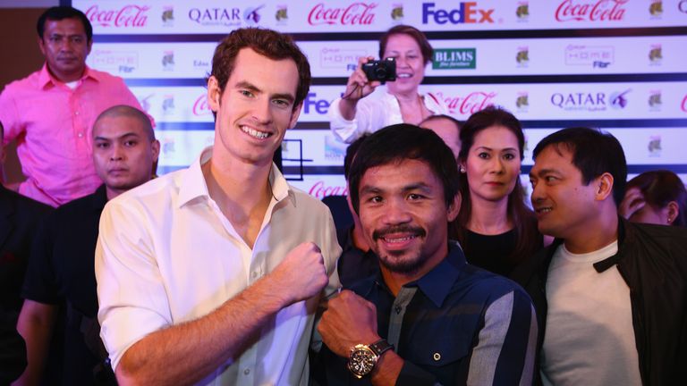 Manila's Murray met a Philippines legend - boxer Manny Pacquiao
