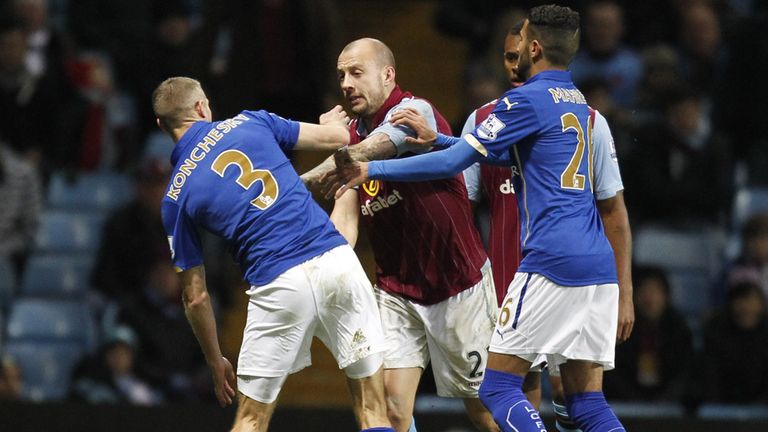 Hutton was later involved in a clash with Paul Konchesky