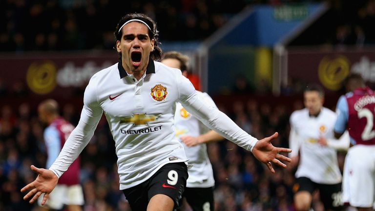 Radamel Falcao celebrates his equalising goal