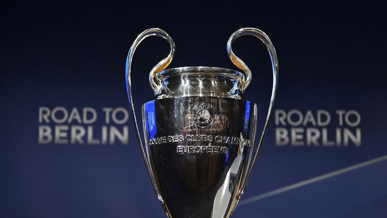 The Champions League trophy 
