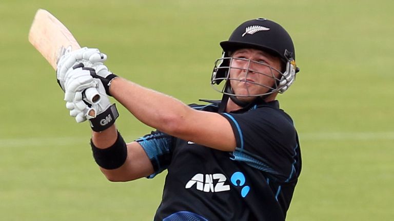 Corey Anderson hits out against the West Indies at Queenstown
