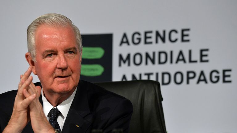 Craig Reedie, the new president of the World Anti-Doping Agency (WADA), addresses the media during a press confrence at the end of 2013 World Conference on