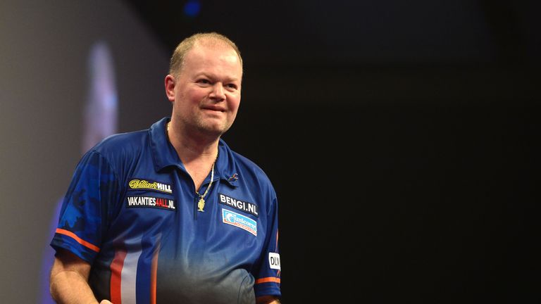 Raymond van Barneveld during the William Hill World Darts Championship at Alexandra Palace, London.