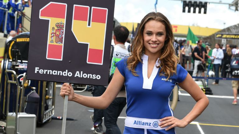 Fernando Alonso's grid board