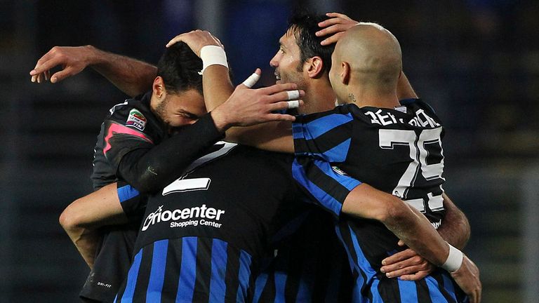 Atalanta celebrate victory over Cesena