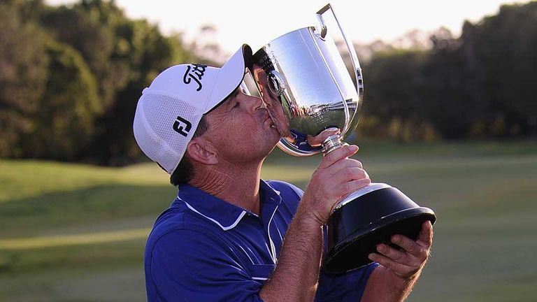 Greg Chalmers with Australian PGA Championship trophy