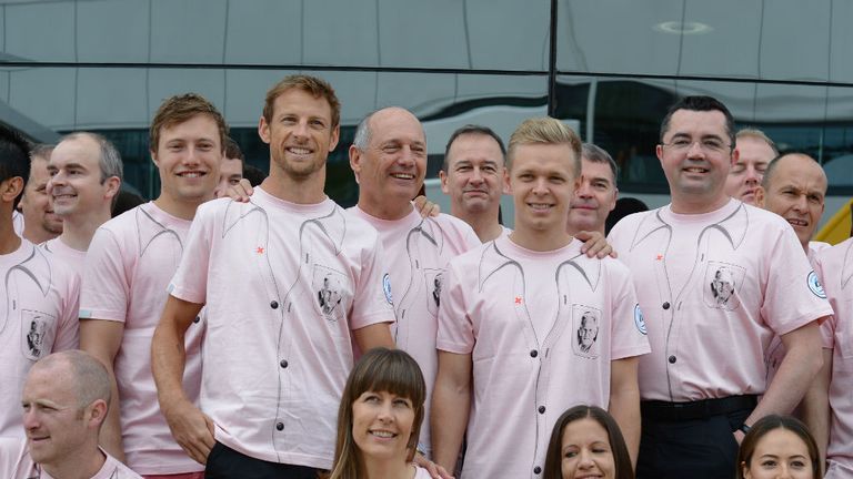 McLaren sport the Pink for Papa shirts