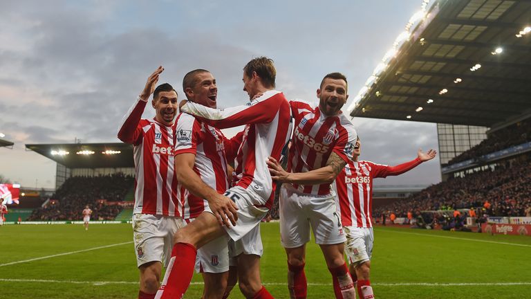 Jonathan Walters: The striker made it 3-0 to Stoke before the break