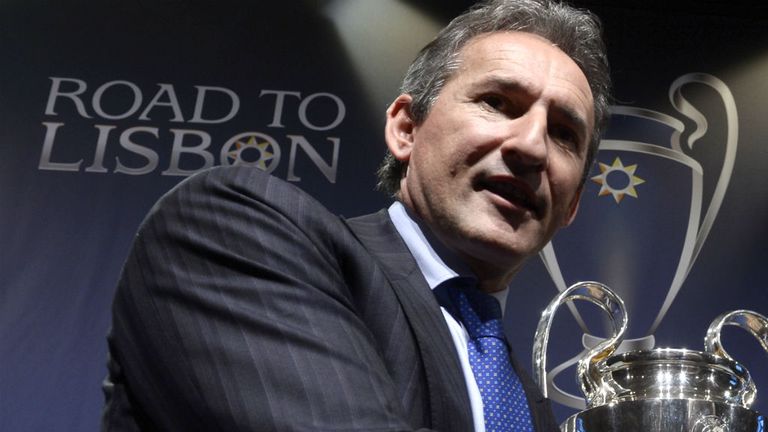 Manchester City's director of football Txiki Begiristain after attending the draw for the last 16 of the Champions league
