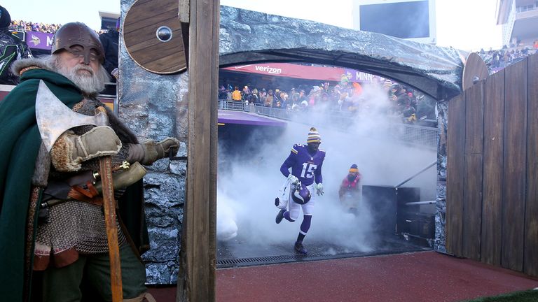 The Vikings take the field against the Carolina Panthers