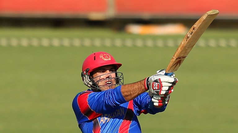 PERTH, AUSTRALIA - SEPTEMBER 22: Mohammad Nabi of Afghanistan bats during the One Day tour match between the Western Australia XI and Afghanistan at the WA