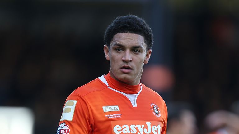 Nathan Doyle of Luton Town in action during the Sky Bet League Two match between Luton Town and Northampton Town