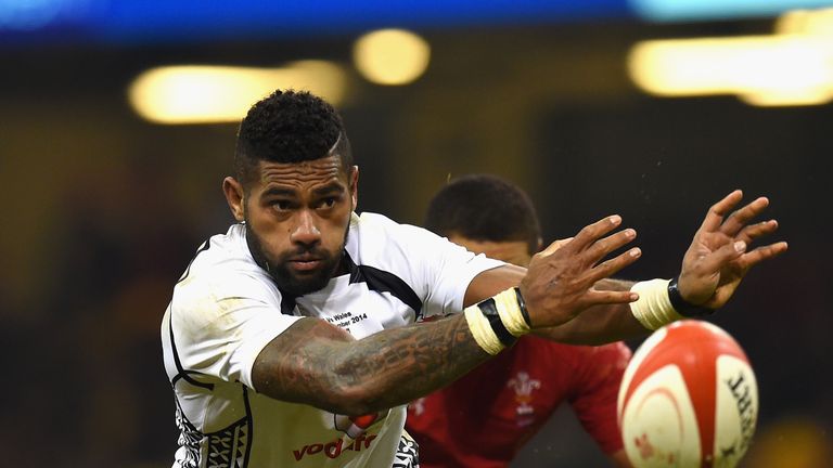 Fiji player Nikola Matawalu in action during the International match between Wales and Fiji at Millennium Stadium.