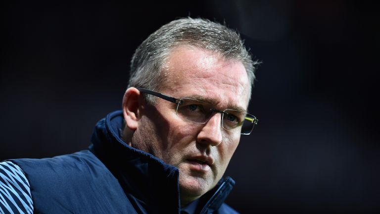 BIRMINGHAM, ENGLAND - DECEMBER 07:  Manager Paul Lambert of Aston Villa looks on during the Barclays Premier League match between Aston Villa and Leicester