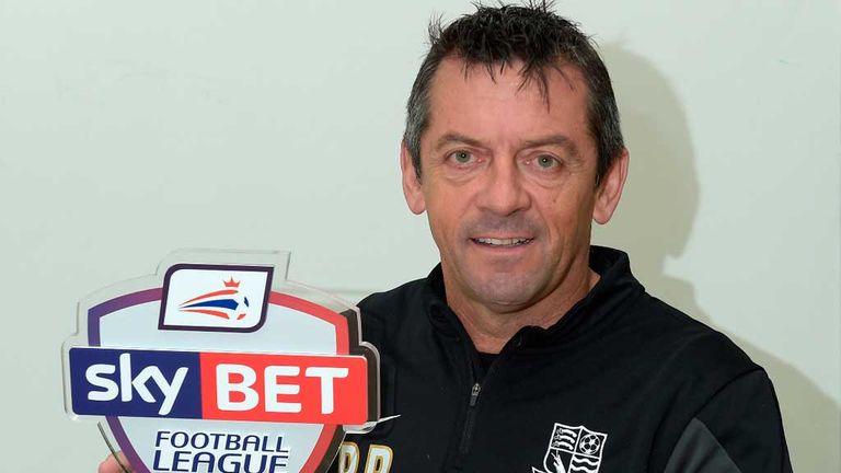 Phil Brown: Sky Bet League 2 Manager of the Month for November