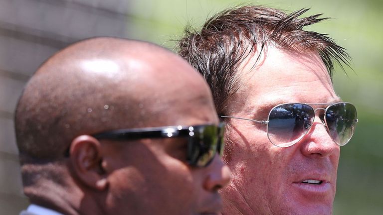 Brian Lara and Shane Warne were among the mourners