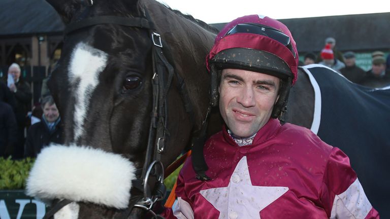 Don Cossack and Jockey Brian O'Connell in the parade ring after The John Durkan Memorial Punchestown Chase at Punchestown Racecourse, County Kildare. PRESS