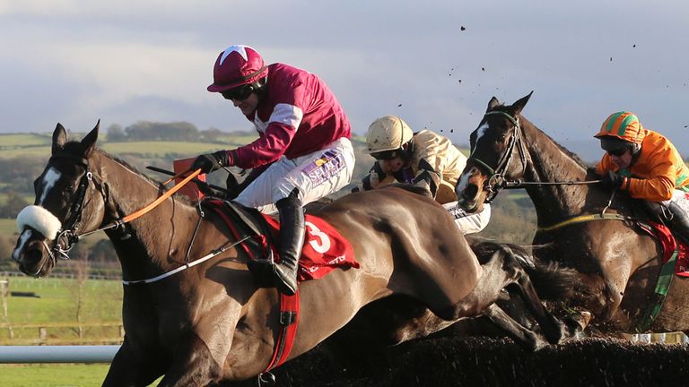 Don Cossack, ridden by Brian O'Connell, wins The John Durkan Memorial Punchestown Chase at Punchestown Racecourse, County Kildare.