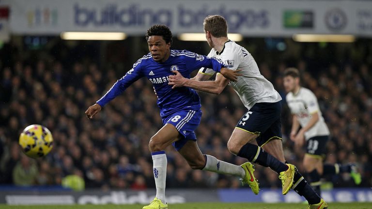 Loic Remy: The Frenchman caused problems for Tottenham's Jan Vertonghen at Stamford Bridge. 