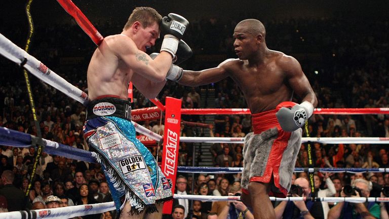 Hatton fought pound-for-pound great Mayweather in the MGM Grand