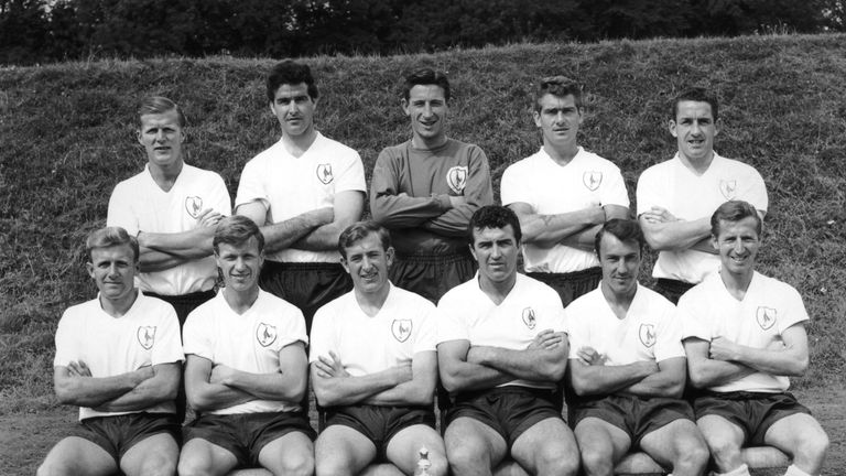 Ron Henry (back row, second from the right) lines up with Tottenham's 1962 FA Cup-winning side