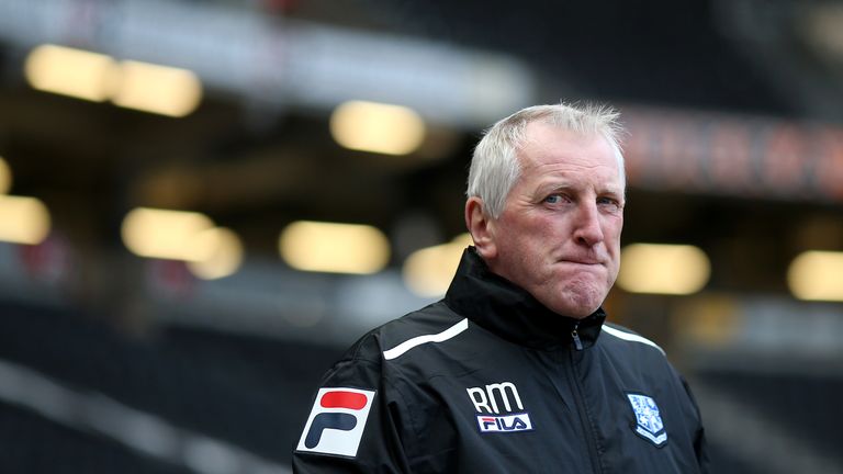 Ronnie Moore on the touchline during the Sky Bet League One match at Stadium:mk, Milton Keynes.