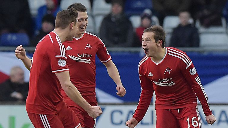 Peter Pawlett celebrates his opening goal at Inverness