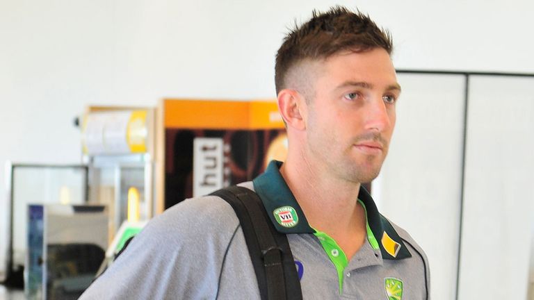 Shaun Marsh arrives at Adelaide Airport