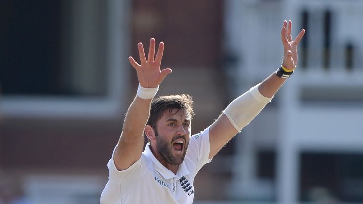 Liam Plunkett of England unsuccessfully appeals during day three of 2nd Investec Test match between England and India at Lord's