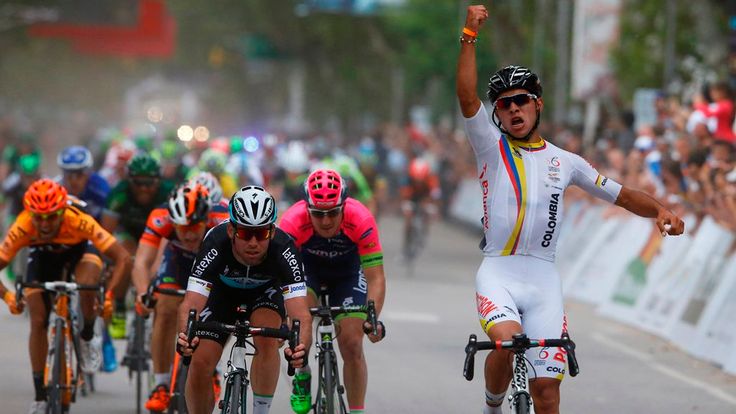 Fernando Gavira wins Stage 1 of the 2015 Tour de San Luis from Mark Cavendish and Sacha Modolo